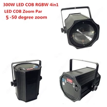 5-50 градусов светодиодный зум 300 Вт COB светодиодный светильник 3200 K-7500 K теплый белый/RGBW 4 в 1 сценический диско-светильник светодиодный Par 64