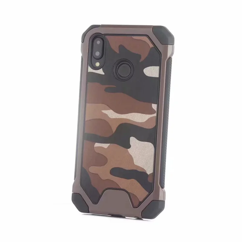 Brown Комбинированный армейский Камуфляжный защитный чехол для huawei P30 Lite P20 Lite Y5 противоударный жесткий чехол на P20 Pro P30 Honor 8 Lite чехол - Цвет: Brown