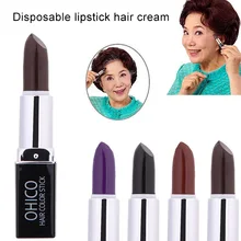 1 шт. Губная Помада Форма Волосы красящая ручка одноразовое покрытие белые волосы с натуральными растительными экстрактами FM88