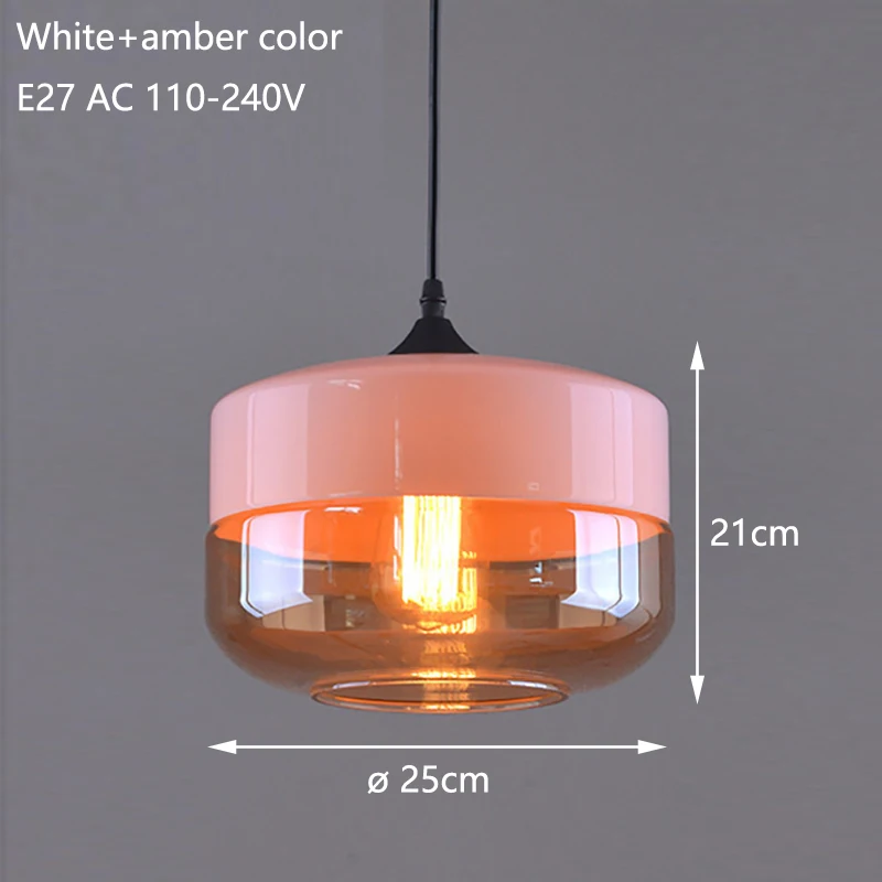  4 Style Modern Contemporary Glass Pendant Lamp Lights Fixtures e27 e26 LED for Kitchen Restaurant C - 32810298324