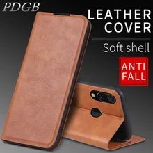 Étui en cuir Vintage pour Xiao mi 8 lite mi 9 SE 9t Max 2 3 étui rétro rouge mi 6 6A 7A Note 7 support magnétique caché housse de portefeuille(China)