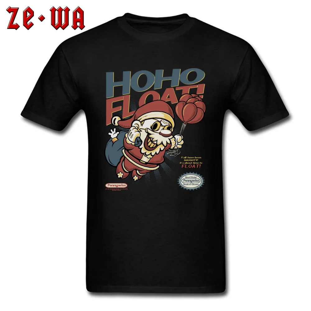 Printing Ho Ho Float Men Tshirts Hot Sale Summer/Autumn Short Sleeve O-Neck Pure Cotton Tops Shirts Casual Tee-Shirts Ho Ho Float black