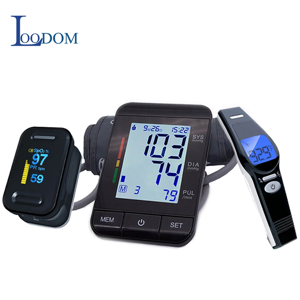 

Loodom OLED Pulse Oximeters Baby Thermometer FDA Ar'm Blood Pressure Monitor Thermometro Oximetro De Dedo Bloodpressuretest