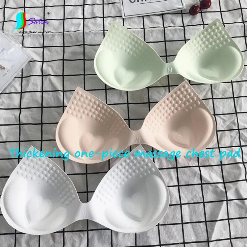 

2019 Women Thicken One-piece Green Chest Pad Bikini Swimwear,Evening Dress,Yoga Suit Underwear Accessory Massage Bra Pads S0021F