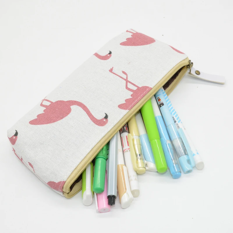 Чехол для карандаша Astucci School Portapenne Astuccio Pennenzak Estuches Para Lapices Flamingos Pen Bag Etui For Girl