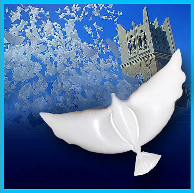 200 шт/партия Свадебный биоразлагаемый белый надувной голубь s для украшения Разлагаемый надувной голубь