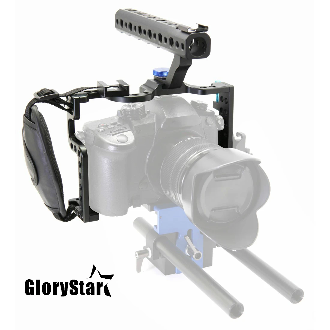 Ceny GloryStar DSLR klatka operatorska z Top uchwyt dla Panasonic Lumix GH5 Camera Rig