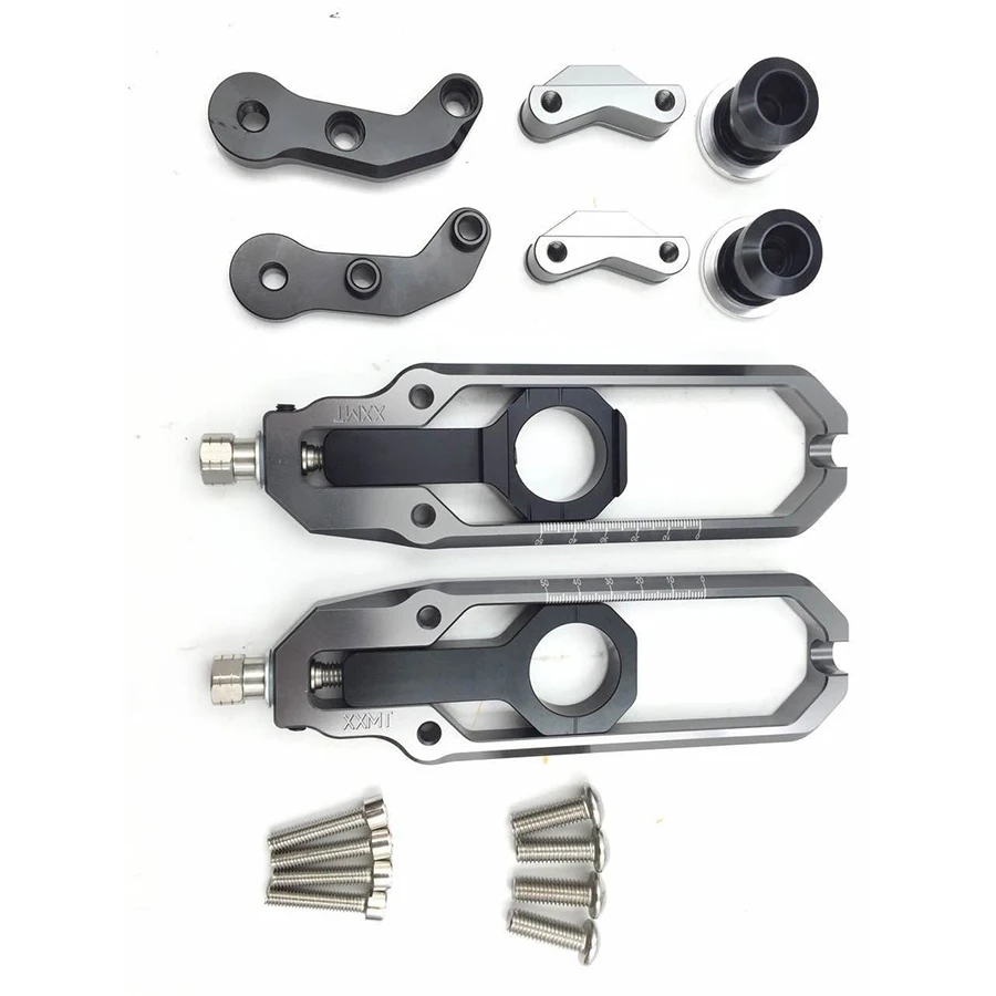 CNC Motorcycle Accessories Rear Axle Spindle Chain Adjuster Blocks