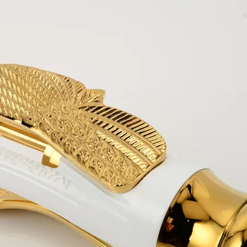 

C Gold plated faucet wholesale baking hot and cold basin taps all copper pots audience swan faucet