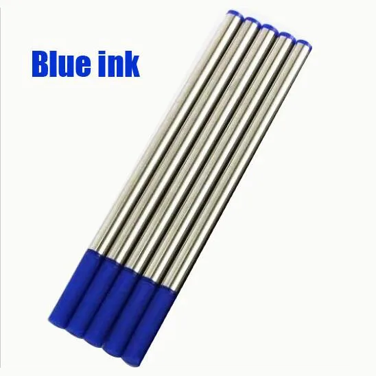JINHAO X750 Ручка-роллер матовый цвет: черный, синий, белый, пурпурный, золотого, серебряного цвета розово 15 видов цветов на выбор JINHAO 750, деловая, для офиса - Цвет: 5 pcs blue refills