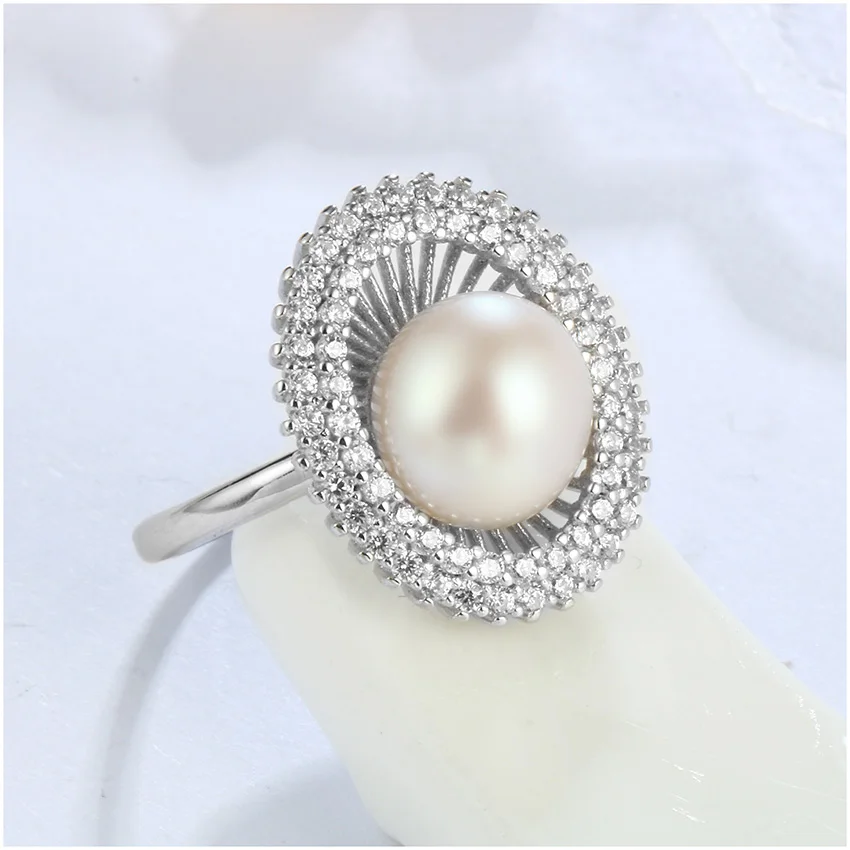 Женское кольцо из серебра 925 пробы с натуральным жемчугом|jewelry rings|jewelry women ringsjewelry