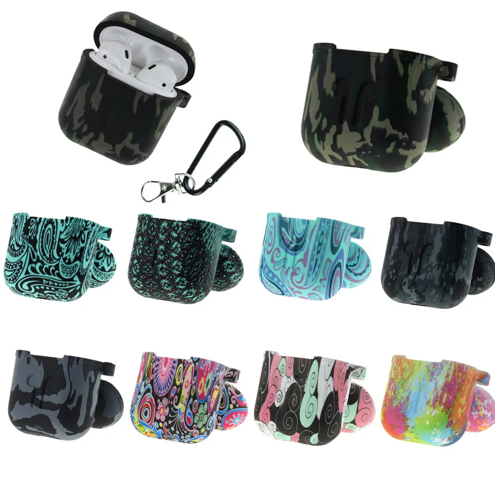 

Beautiful Case Silicone Shockproof Protector Cover With Carabiner For Airpods Case Luminous Protector For Airpods Accessories