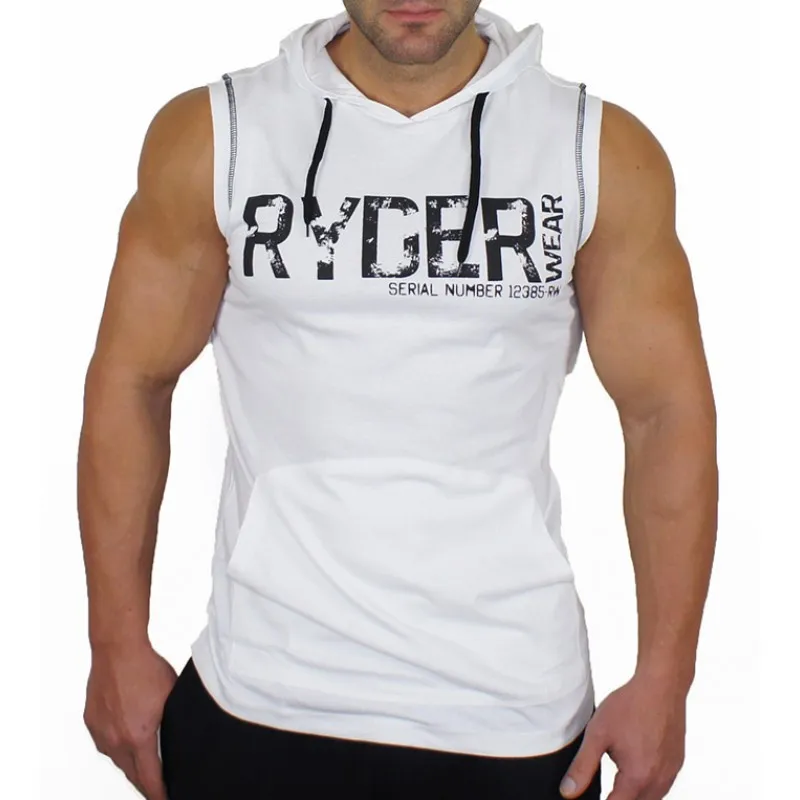 

2019 Spring summer new men sleeveless vest hoodie fitness fashion casual sweatshirt bodybuilding sportswear hot sellers