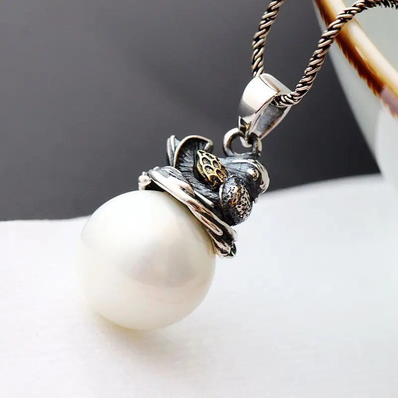 Vintage Silver Female Models S925 Sterling Silver Pendant Handmade