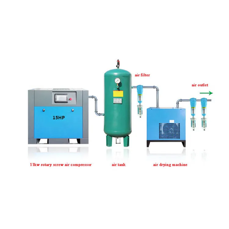 

15HP Screw Air Compressor Separated Structure Equipped 0.6M3 Air Tank 13Bar