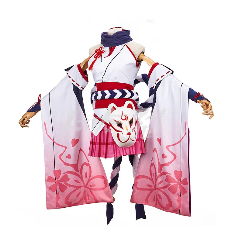 Костюм для косплея ИИ сакуры Honkai Impact кимоно Yae Sakura костюмы на Хэллоуин с париком