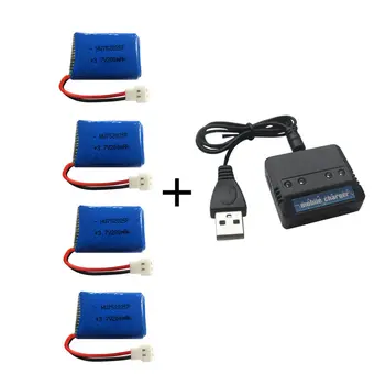 

Syma X4 X11 X13 RC quadcopter 3.7V 200mah Li-po battery*4pcs+4 in 1 charger box Battery for Syma X4 X11 X13