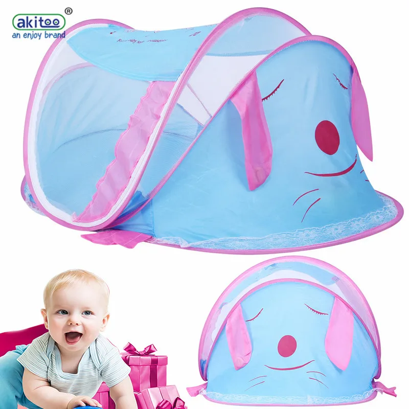 akitoo Free installation Foldable Bracket Music Small yurt Baby Child bed indoor tent net 0-2 Baby Puppy bany tent hoo