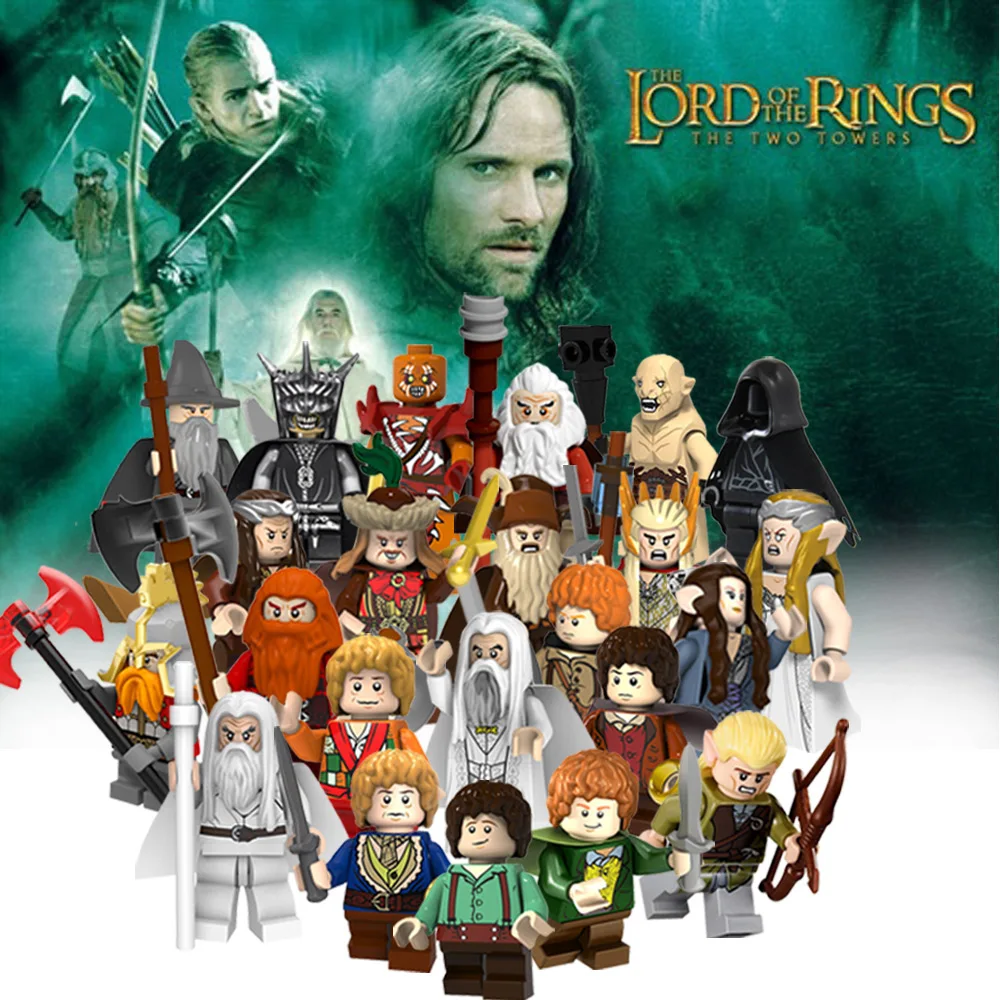 Властелин колец фигурки Хоббит блоки Gandalf Galadriel Eowyn Sauron совместимые Legoing