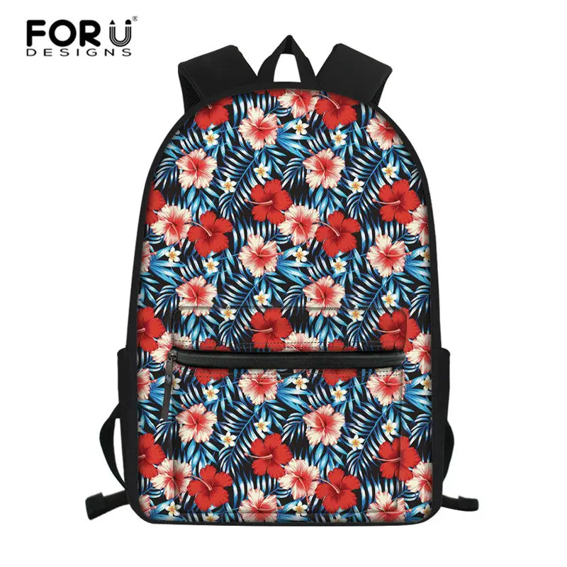 FORUDESIGNS/Для девочек школьные рюкзаки детские школьные сумки большой Ёмкость с цветочным принтом рюкзак сумка для девочки; дети Mochila - Цвет: Z4490Z58