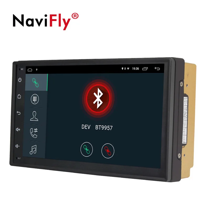 Clearance NaviFly universal 2 Din 2G+32G Android 9.1 Car Radio GPS Navigation for Nissan/Toyota/VW/Kia Quad Core 1024*600 HD 7708IC WIFI 4