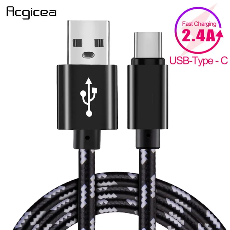 

2.4A USB Type C Cable Fast Charging Type-C USB Cable For Samsung S9 S8 Plus Note 9 8 Huawei Xiaomi Redmi Note 7 USB C Data Cord