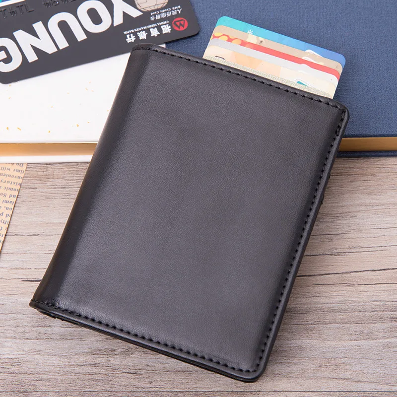 Кошелек с держателем карт, RFID Противоугонная карта салфетки для защиты кошелька, автоматически всплывающий кошелек из алюминиевого сплава