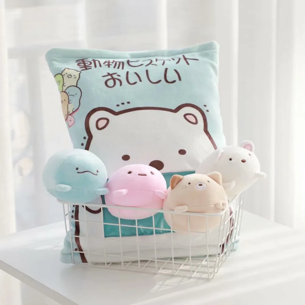 Мягкая плюшевая подушка sumikko gurashi 4 шт. полярный медведь японская анимация угол
