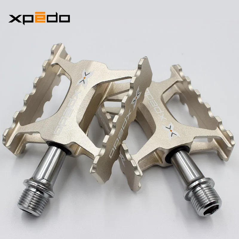 XCF1AC-Titanium Xpedo XCF1AC Mountain велосипедная педаль, горный велосипед шоссейные велосипеды Сверхлегкая педаль Алюминий сплав Велоспорт заклеенными подшипника части складного велосипеда - Цвет: XCF1AC-Titanium