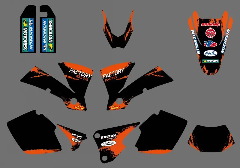 Новый стиль КОМАНДА мотоцикл наклейки графические наборы для KTM EXC 125 200 250 300 400 450 525