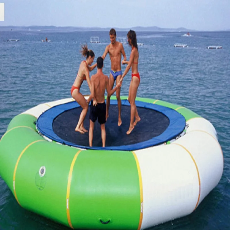 

water trampoline 3 M diameter 0.6mm PVC inflatable trampoline or inflatable bouncer water park used