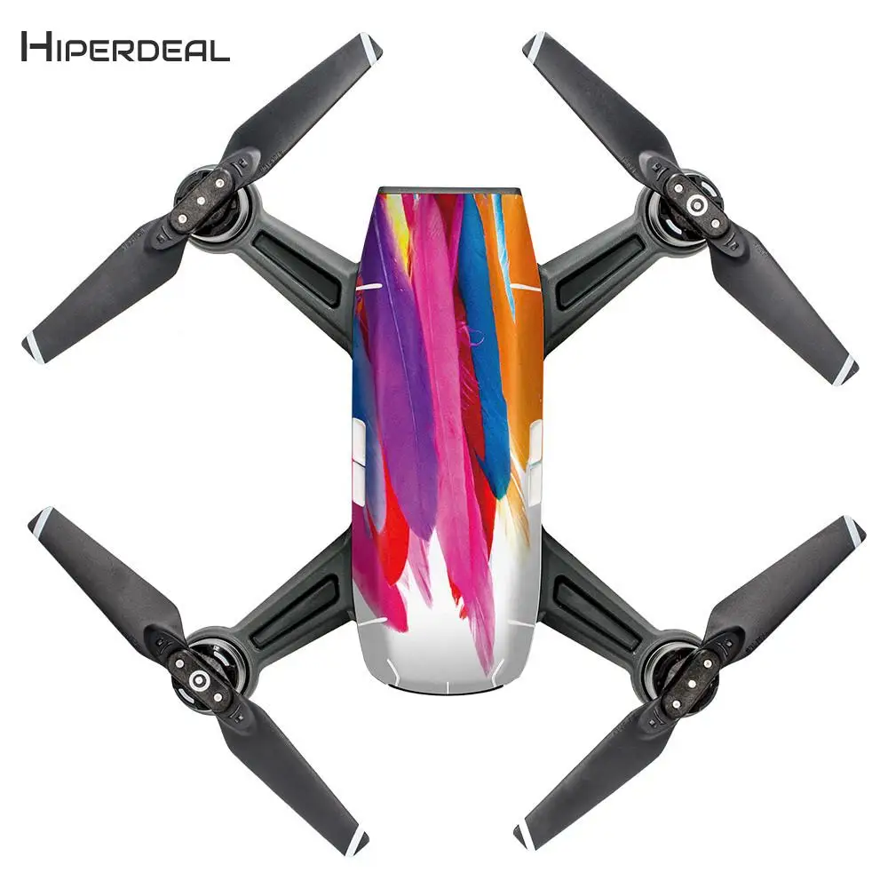 

Drone Sticker Colorful Feather Carbon Fiber Waterproof Decal Skins Wrap Sticker Body Protector For DJI Spark Mini Drone QIY10