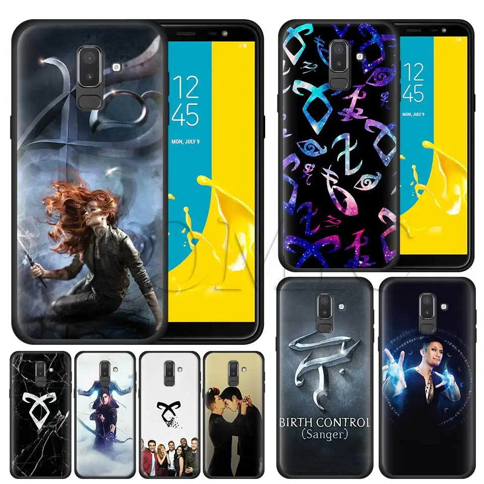 

American Tv Shadowhunter Runes Silicone Case for Samsung Galaxy J8 J6 J4 Plus 2018 M30 M20 S10 Plus S10e Black Soft TPU Cover