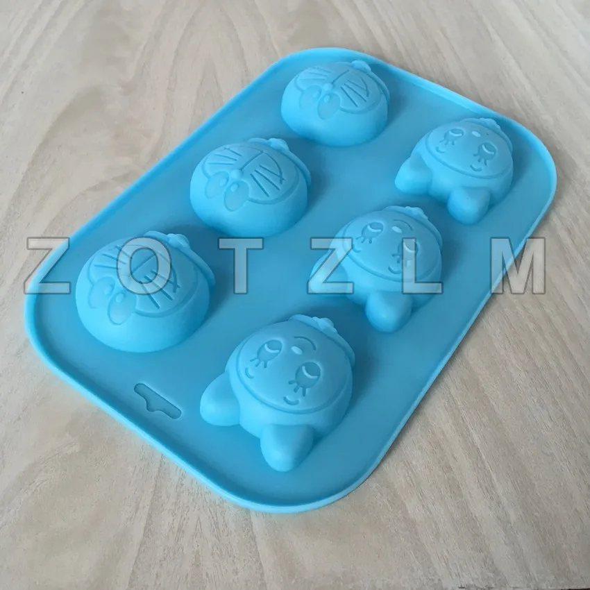 1 шт. 6 мультяшных кошек Doraemon и Dorami формы силиконовая форма для печенья помадка шоколадный пудинг, торт для желе для мыла GJD045
