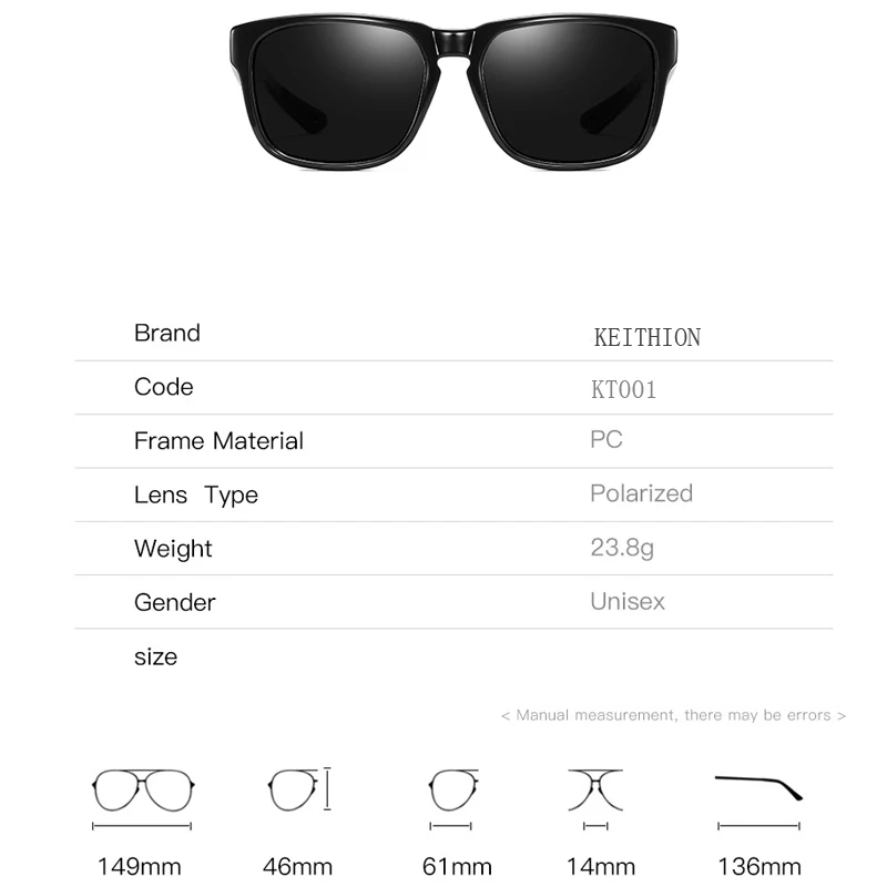 KEITHION Designer Men Polarized Sunglasses Women Driving Shades Sun Glasses Fashion Summer Mirror Eyewear UV400