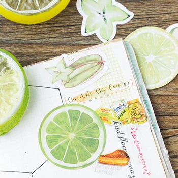 

45 Pcs/lot Colourful Fruits lemons Nutural Scrapbooking Stickers Pink Orange Diary Album Labels MEMO writing DIY Office School