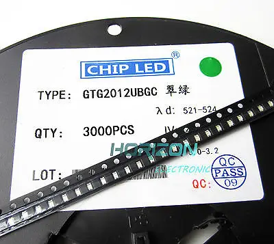 

100Pcs Green SMD SMT Diode 0805 Super Bright LED Lamp Bulb
