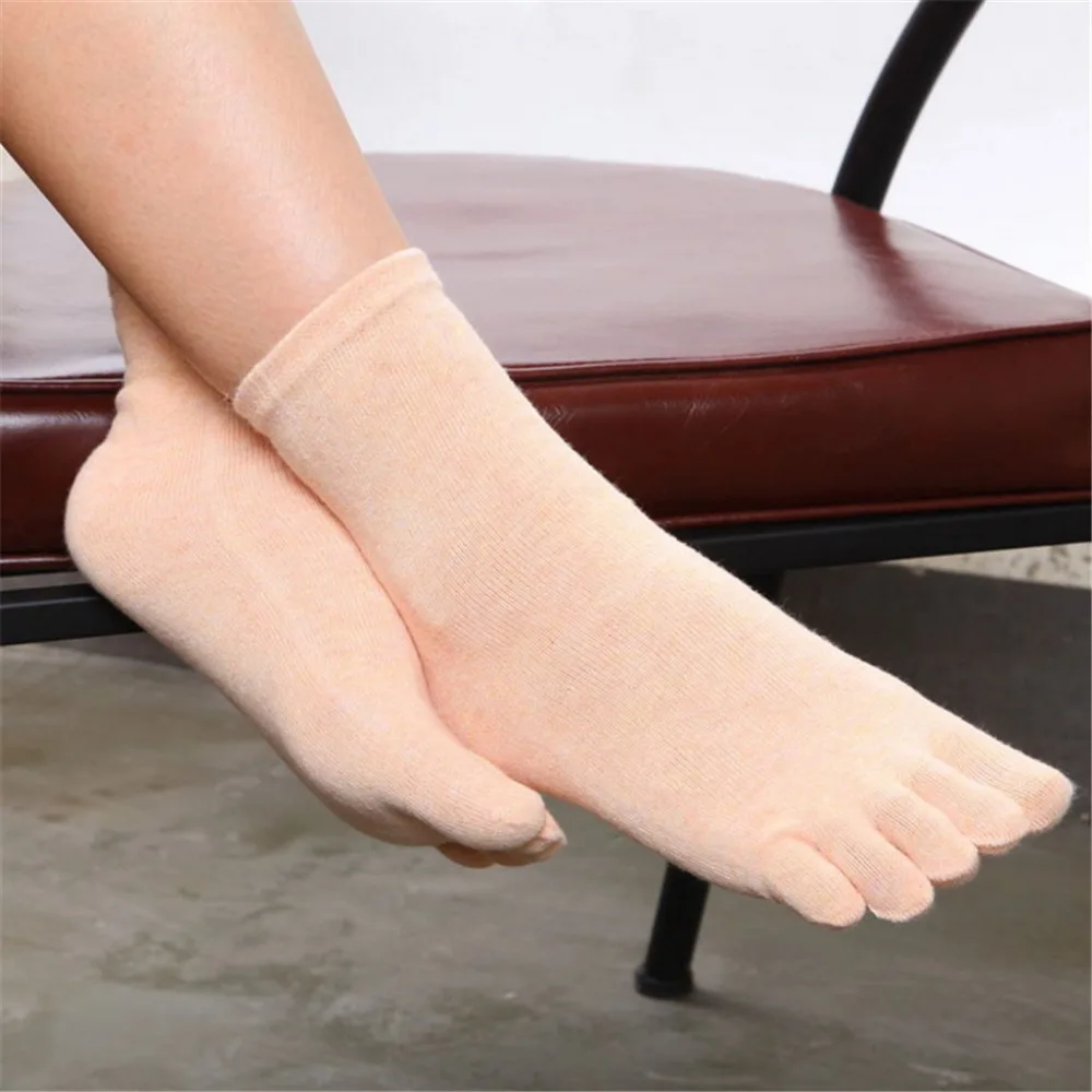 

Women Print Multicolor Toe Socks Five Finger Socks Warmer Cotton Funny Socks