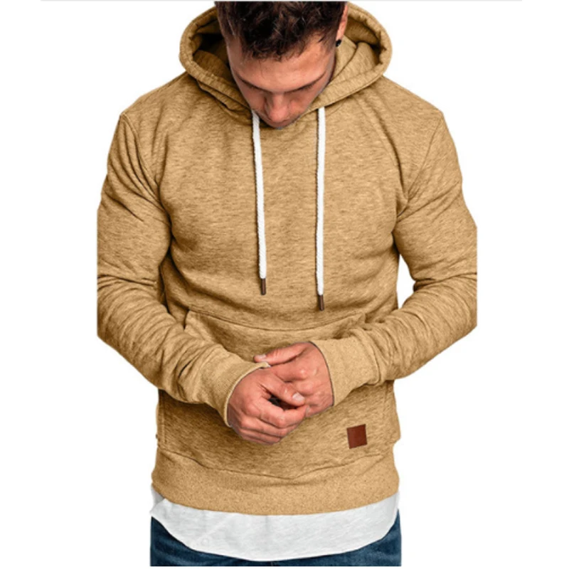 

2019 high quality men's autumn and winter brand jerseys solid color printing thick men's hoodies men