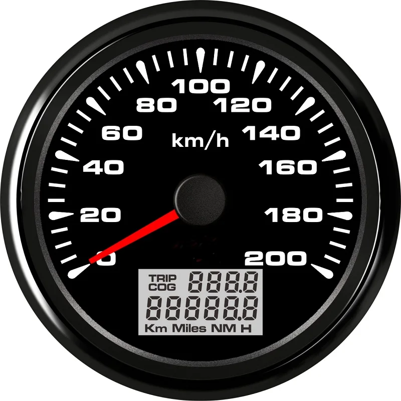 

200km/h GPS Speedometer Gauge Boat Car Motor with 8 Colors Backlight Waterproof Speedometer 9~32V Trip\COG\ODO 85MM