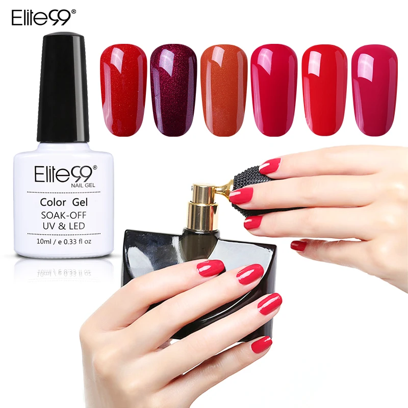 

Elite99 36pcs/lots10ml Wine Red Series Sets Nail Gel Pure Color Vernis Gel UV Gel Polish Lacquer Enamel Varnish Semi Permanent