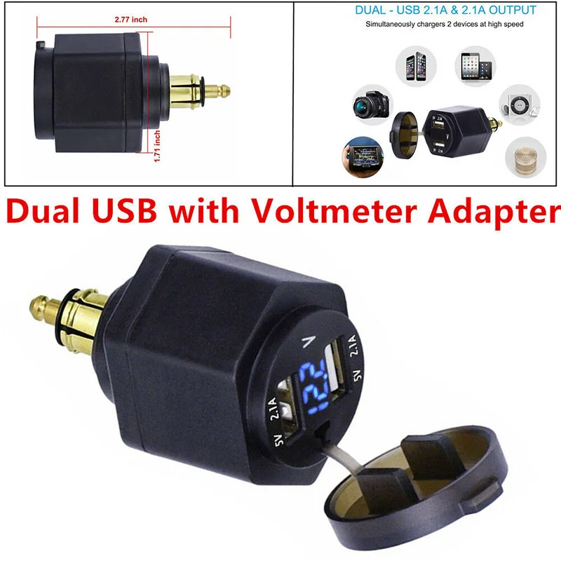 

Powerlet Functional GPS Fit For BMW Dual USB Charger Adapter Trim LED Voltmeter