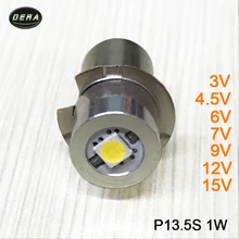 1 Вт P13.5s 3v 3,7 v(3,4-4,2 v) 4,5 v 6v 7v 9v 12v 15v светодиодный фонарик лампы с Epister чипсы светодиодный вспышка светильник лампа светильник 1 Вт