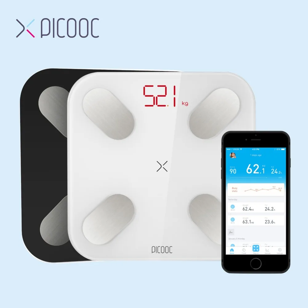 PICOOC Mi Bathroom weight Scales Floor Digital Body Fat Scales Bluetooth Electronic Outdoor mini Smart Weighing Scales with APP