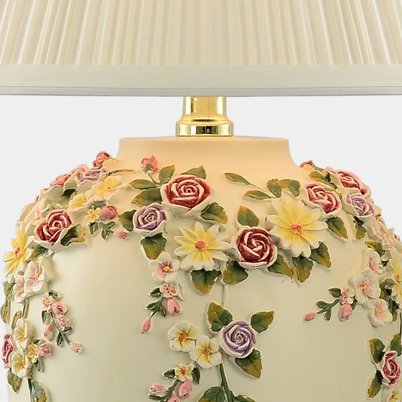 JAXLONG Европейская настольная лампа прикроватная Свадебная Роскошная настольная лампа в романтическом стиле свадебный Декор Ретро домашний