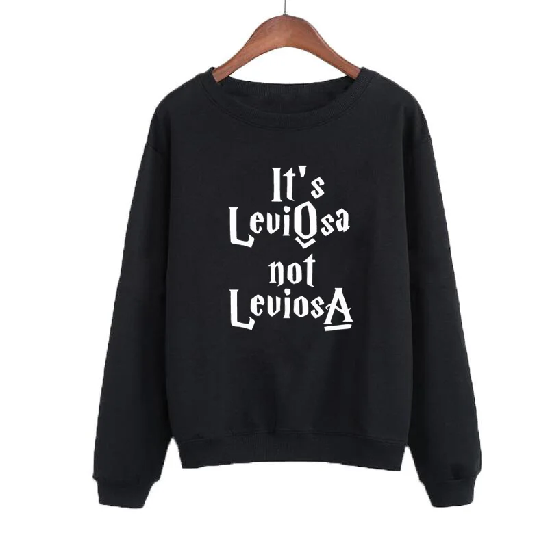  Hoodies Pullover It's Leviosa Not Leviosa Wizard Top Sweatshirt Humor Fan Magic Women's Jumper Crew