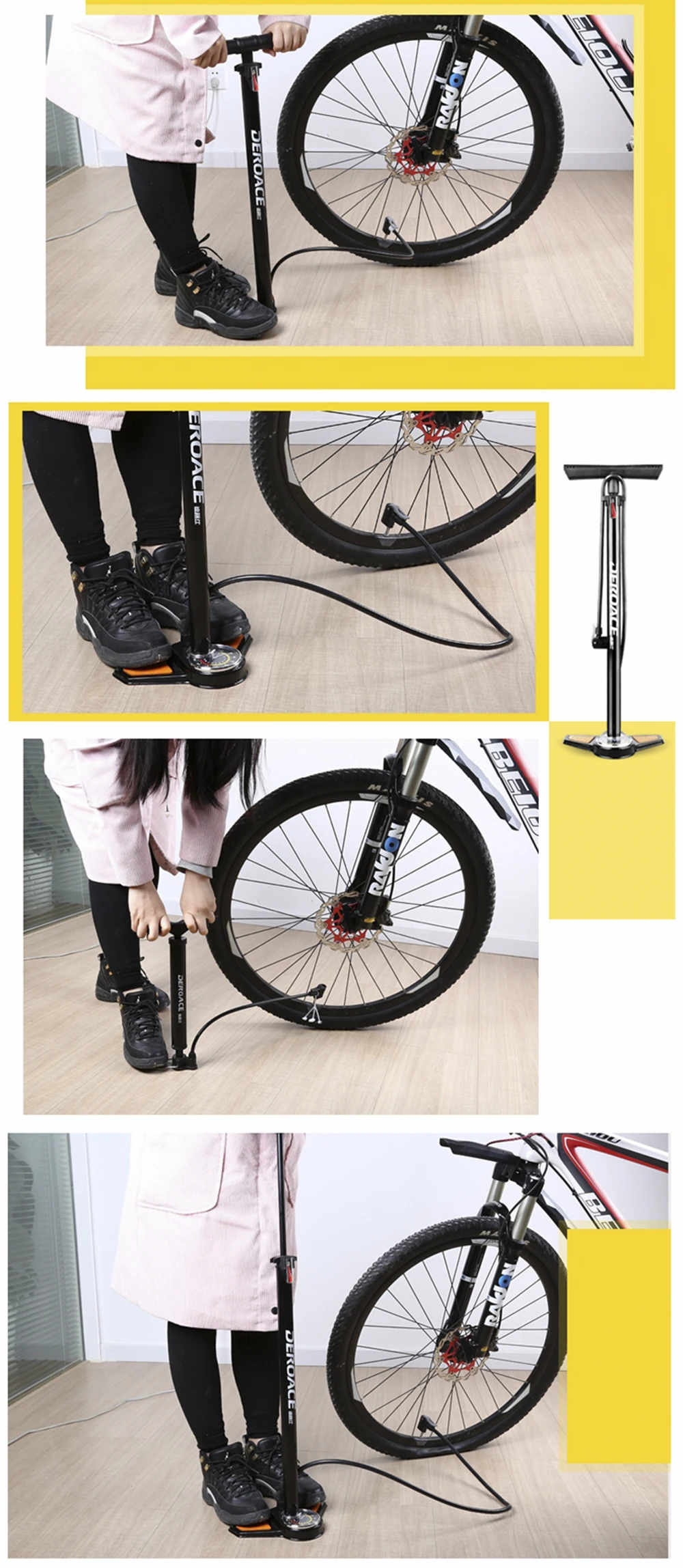 MTB велосипедный воздушный насос высокого давления, мини-насос велосипедный ручной насос с манометром для шин велосипедов/автомобилей/мячей, Аксессуары для велосипеда