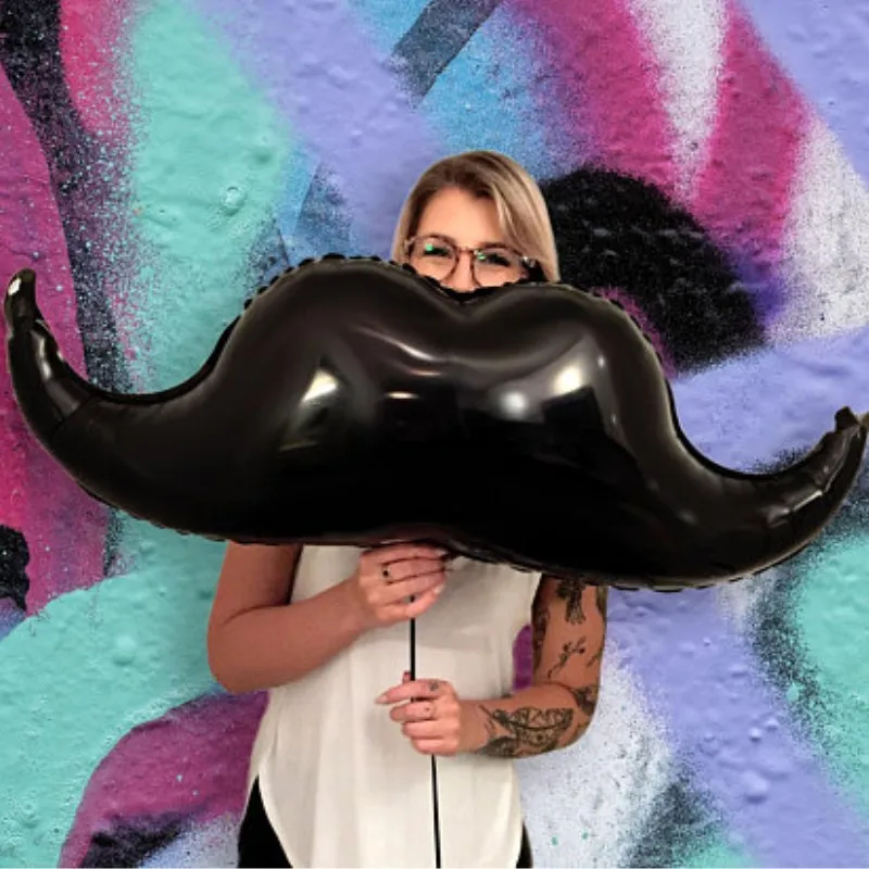 

3pcs/lot little man baby shower Balloons mustache ball black beard Christmas balloon Kids toys birthday party decor supplies