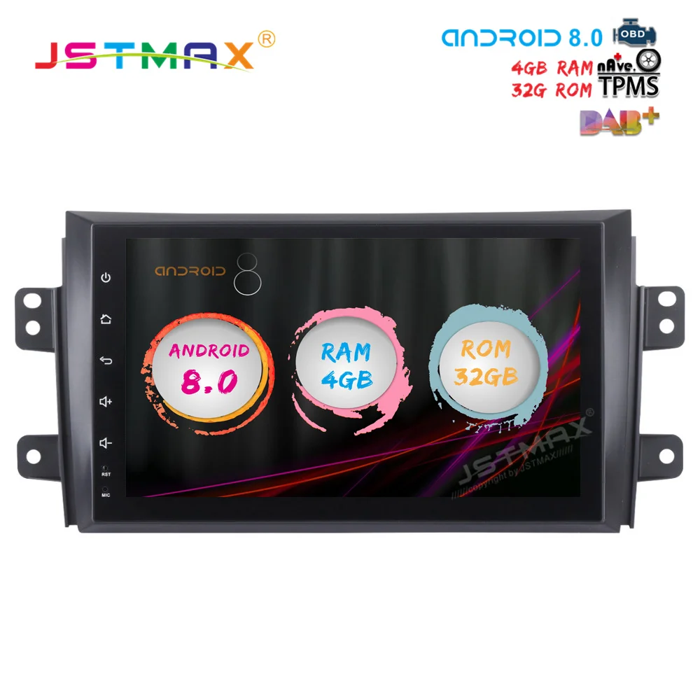 JSTMAX 10 2 &quotAndroid 8 0 автомобильный dvd для Suzuki SX4 2006 2007 2008 2009 2010 2011 gps navi Octa Core 4 ГБ 32 авто