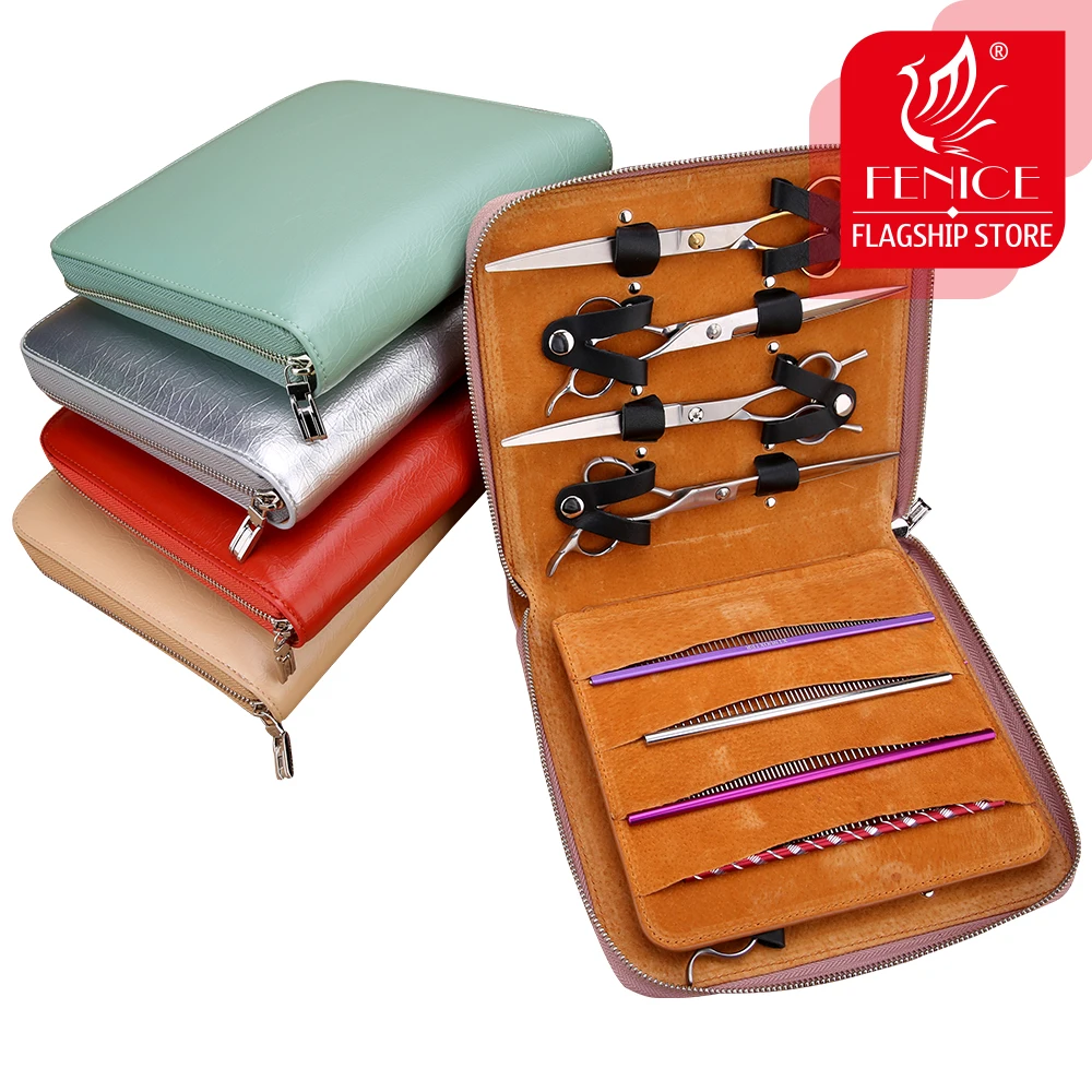 

Fenice Pet Grooming Stylist Scissors Bag Holder Large Capacity Hold 8 Scissors Fashion Dog Hair Scissor Tool